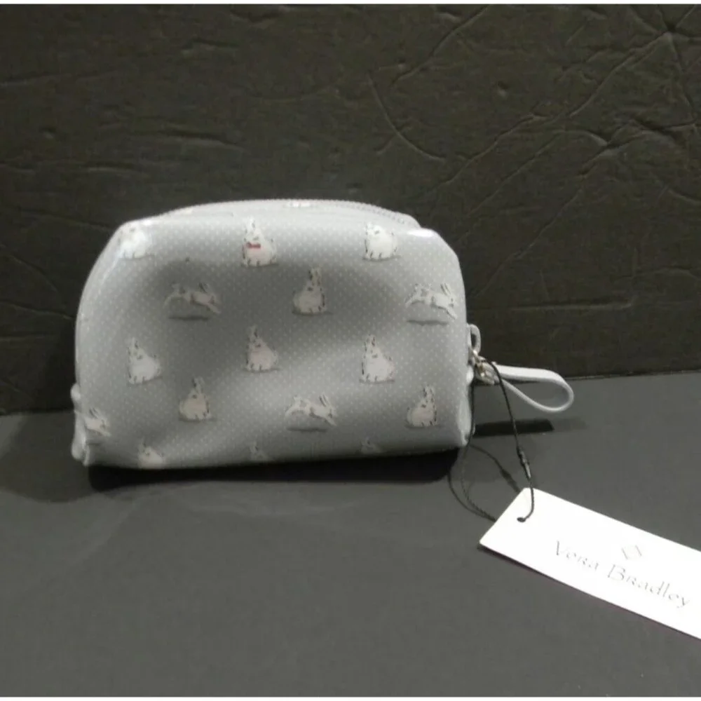Vera Bradley Mini Dome Cosmetic Merry Hare Ditsy NWT